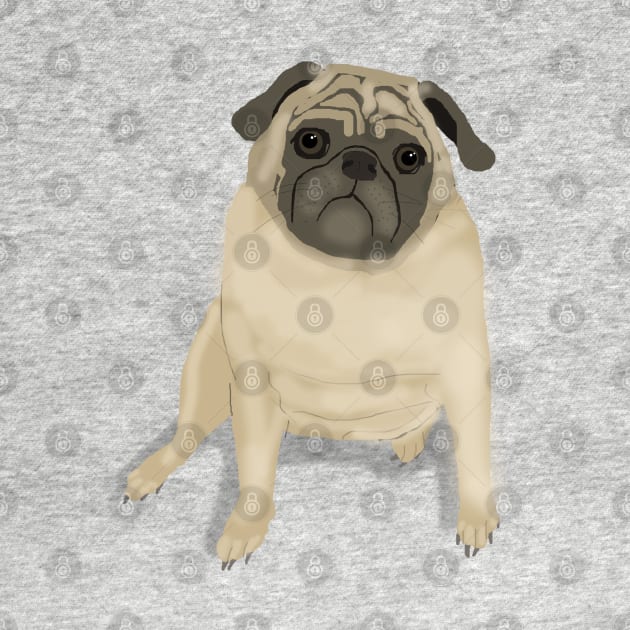 Pug Illustration by ahadden